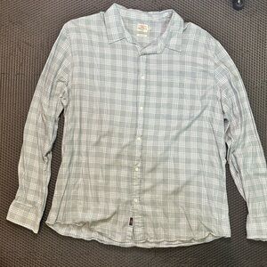 Faherty Blue Casual Button Down Shirt